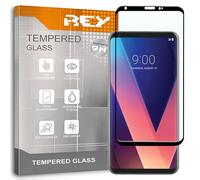REY Verre Trempé 3D pour LG V30, Noir, Protecteur d'écran qualité supérieure, Protection Complète, 3D, 4D, 5D