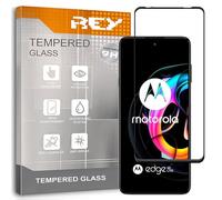 REY Verre Trempé 3D pour Motorola Edge 20 Lite, Noir, Protecteur d'écran qualité supérieure, Protection Complète, 3D, 4D, 5D