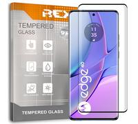REY Verre Trempé 3D pour Motorola Moto Edge 40, Noir, Protecteur d'écran qualité supérieure, Protection Complète, 3D, 4D, 5D