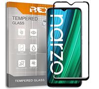 REY Verre Trempé 3D pour Oppo REALME C35 - Oppo REALME NARZO 50i Prime - Oppo REALME NARZO 50A Prime, Noir, Protecteur d'écran qualité supérieure, Protection Complète, 3D, 4D, 5D