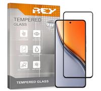 REY Verre Trempé 3D pour Oppo REALME P3 Lite, Noir, Protecteur d'écran qualité supérieure, Protection Complète, 3D, 4D, 5D
