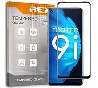 REY Verre Trempé 3D pour REALME 9i, Noir, Protecteur d'écran qualité supérieure, Protection Complète, 3D, 4D, 5D