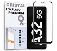 REY Verre Trempé 3D pour Samsung Galaxy A32 5G, Noir, Protecteur d'écran qualité supérieure, Protection Complète, 3D, 4D, 5D