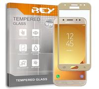 REY Verre Trempé 3D pour Samsung Galaxy A5 2017, Or, Protecteur d'écran qualité supérieure, Protection Complète, 3D, 4D, 5D