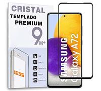 REY Verre Trempé 3D pour Samsung Galaxy A72, Noir, Protecteur d'écran qualité supérieure, Protection Complète, 3D, 4D, 5D