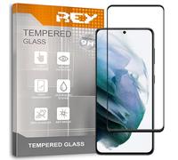 REY Verre Trempé 3D pour Samsung Galaxy S21 FE 5G, Noir, Protecteur d'écran qualité supérieure, Protection Complète, 3D, 4D, 5D