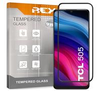 REY Verre Trempé 3D pour TCL 50 5G, Noir, Protecteur d'écran qualité supérieure, Protection Complète, 3D, 4D, 5D