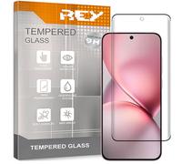 REY Verre Trempé 3D pour Vivo X200 Pro Mini, Noir, Protecteur d'écran qualité supérieure, Protection Complète, 3D, 4D, 5D