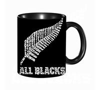 reyawdf Tasse Originale avec Illustration Personnalisée,Logo des All Blacks de Nouvelle-Zélande,Mug Humour pour Collègue, Cadeau Unique pour Noël, Anniversaire, Retraite, Amis et Famille,330ml