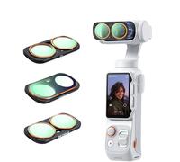 REYGEAK Lot de filtres VND2-32 CPL 1/4 Black Mist pour Insta360 Luna Ultra | VND2-32 + CPL + 1/4 Black Mist - Lot de 3 - Montage magnétique - Verre HD - Multicouche - Compatible avec cardan - Insta 360