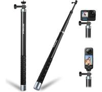REYGEAK Perche à Selfie en Fibre de Carbone, 3 m, 300 cm, pour Insta360 X4/X3, Monopode Extensible en Fibre de Carbone pour GoPro Hero 11/10/9, DJI Action 4/3 et Autres Actions