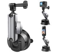 REYGEAK Support à Ventouse pour téléphone Portable en Alliage d'aluminium - pour GoPro Hero,Insta360/DJI,Rotation à 360° pour Une Utilisation Intensive avec Support de téléphone (Le Style a)