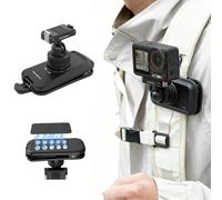 REYGEAK Support Caméra Sac à Dos pour DJI Osmo Action 6/DJI Osmo Nano, Clip Magnétique avec Rotule 360° Réglable, Support Action Cam, Fixation DJI