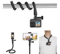 REYGEAK Support flexible queue de singe pour GoPro Hero 11/10/9 Insta360 X3, appareil photo, iPhone, Android, trépied pour vélo, moto, bateau, poussette, voiture