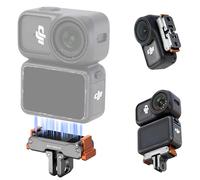 REYGEAK Support magnétique double direction en aluminium à dégagement rapide pour DJI Action 6/OSMO Nano, support adaptateur magnétique en aluminium sculpté CNC avec vis 1/4" (double direction)