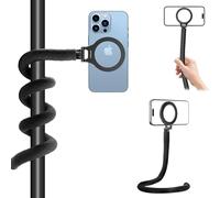 REYGEAK Support Téléphone Magnétique Flexible, Trépied pour Magsafe iPhone 15/14/13/12 Pro Max Plus, Support Pliable pour Tube de Vélo, Fixation Guidon avec Vis 1/4 pour Insta360 X4/X3