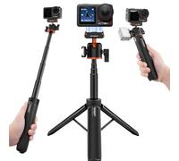 REYGEAK Trépied d'extension magnétique pour DJI Osmo 360 Action 5 Pro/4/3, 55 cm, réglable, avec sabot froid et adaptateur de changement rapide pour accessoires d'action DJI Osmo