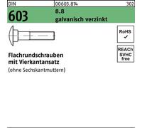 Reyher DIN 603 o.Mu 8.8 M12x30 galv. zingué gal Zn S