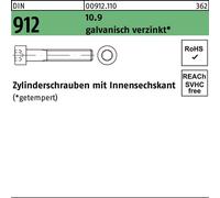 Reyher DIN 912 10.9 M18x55 gal Zn A2F trempé gal Zn S