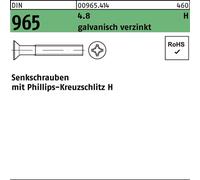 Reyher DIN 965 4.8 M3x6 -H galv. zingué gal Zn K