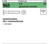 Reyher DIN 965 4.8 M3x6 -T galv. zingué, rond à six pans creux gal Zn S