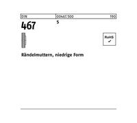 Reyher Écrou moleté haut DIN 467 niedrige Form