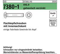 Reyher ISO 7380 vis à tête plate 5 x 10 qualité 10.9 zingué (500 pièces)