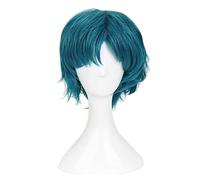 REYHS Ami Mizuno Anime Wig Sailor Mercury Ami Mizuno Perruque Courte Bleu Perruque Costume Halloween Fête Costume Anime Show Cosplay Événement Concerts Quotidien