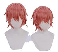 REYHS Anime Doki Doki Literature Club Sayori Perruque courte rose rouge résistante à la chaleur pour cosplay