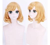 REYHS Anime Wig Itsuki Sumeragi Perruque de cosplay pour joueur dynamique Kakegurui Blonde courte, Costume d'Halloween, pour Halloween, fête costumée, spectacle d'anime, événement cosplay, concerts