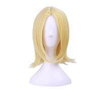 REYHS Perruque Elaine Cosplay pour les Sept Péchés Mortels Blonde Bob Perruque Costume Halloween Fête Costume Anime Spectacle Cosplay Événement Concerts Quotidien