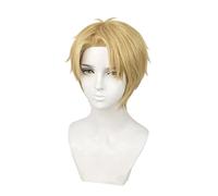 REYHS Perruque Loid Forger Cosplay pour famille espion, perruque courte jaune, perruque d'Halloween pour Halloween, fête costumée, spectacle d'anime, événement cosplay, concerts, perruque quotidienne
