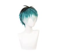REYHS Perruque Nurude Sasara Cosplay pour Hypnose Mic Division Rap Battle Perruque courte Vert dégradé Perruque Costume Halloween pour fête costumée, spectacle d'anime, cosplay, concerts, quotidien