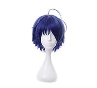 REYHS Perruque Ohto Ai Cosplay pour Wonder Egg Priority, perruque courte bleue, perruque de costume d'Halloween, pour fête costumée, spectacle d'anime, cosplay, concerts, perruque quotidienne