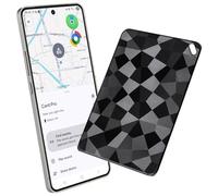 Reyke Carte de suivi fine, Smart Finder compatible avec iOS Find My et Google Find Hub, localisateur de portefeuille rechargeable pour étiquettes de bagages, téléphones portables et passeports