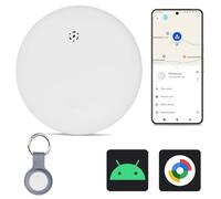 Reyke Traceur GPS Android, Air Smart Tag compatible avec Google Find My (Android uniquement), localisateur de clés pour clés, bagages, valise, portefeuille, étanche IP66, blanc