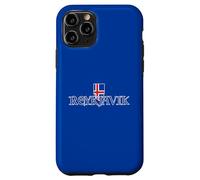 Reykjavik Drapeau islandais Souvenir Typographie médiévale Islande Coque pour iPhone 11 Pro