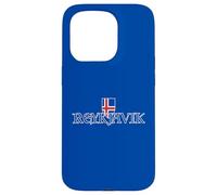 Reykjavik Drapeau islandais Souvenir Typographie médiévale Islande Coque pour iPhone 15 Pro