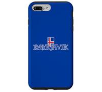 Reykjavik Drapeau islandais Souvenir Typographie médiévale Islande Coque pour iPhone 7 Plus/8 Plus