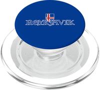 Reykjavik Drapeau islandais Souvenir Typographie médiévale Islande PopSockets PopGrip pour MagSafe