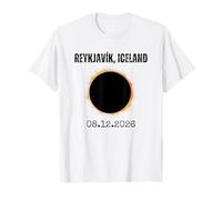 Reykjavík Islande Eclipse Solaire 08.12.2026 T-Shirt