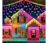 REYLAX Guirlande Lumineuse Extérieur 20M 598 LED RGB Icicle Lights Rideau avec Technologie Smart App Télécommande Dynamic Scene Modes Étanche IP67 pour Noël Fenêtre de Mariage Décoration