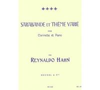 Reynaldo hahn: sarabande et theme varie (clarinet/piano)