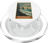Reynisfjara Black Sand Beach Islande Vintage Art Graphic PopSockets PopGrip pour MagSafe