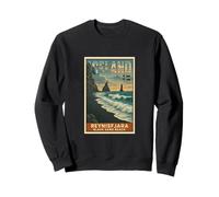 Reynisfjara Black Sand Beach Islande Vintage Art Graphic Sweatshirt