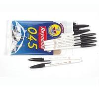 Reynold Lot de stylos à bille 045 Pointe fine carbure Sans bavures Noir 120 noir