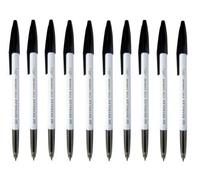 Reynold Lot de stylos à bille 045 Pointe fine carbure Sans bavures Noir 50