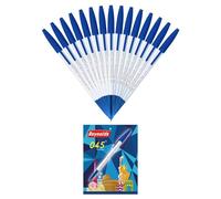 Reynolds 045-15ct Bleu | Stylo à bille léger avec prise en main confortable pour une écriture extra lisse I papeterie scolaire et bureau