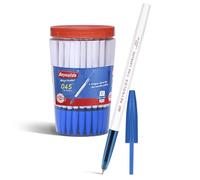 Reynolds 045 60 stylos bleus | Stylos avec poignée confortable | Stylos à bille pour écrire | Stylo étudiant et papeterie de bureau | Taille de la pointe 0,7 mm