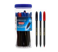 Reynolds Aeroslim BP 25 CT Jar - 15 bleus, 5 noirs et 5 rouges | Ensemble de stylos à bille avec prise en main confortable | Stylos pour écrire | Papeterie scolaire et bureau | Stylos pour étudiants |